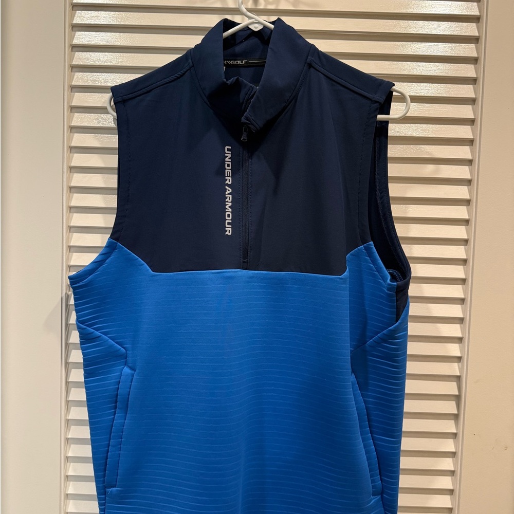 Under Armour Navy and Bright Blue Sleeveless Golf Vest